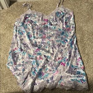 Victoria secert rare like new Floral Satin Slip Dress size L